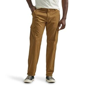 Lee Men’s Extreme Motion MVP Straight Fit Cargo Pants Caramel Dark Brown W34xL34